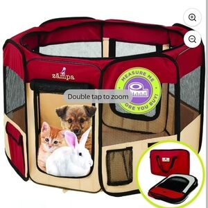 Zampa Portable Foldable Pet Playpen. 

Portability: Features a foldab